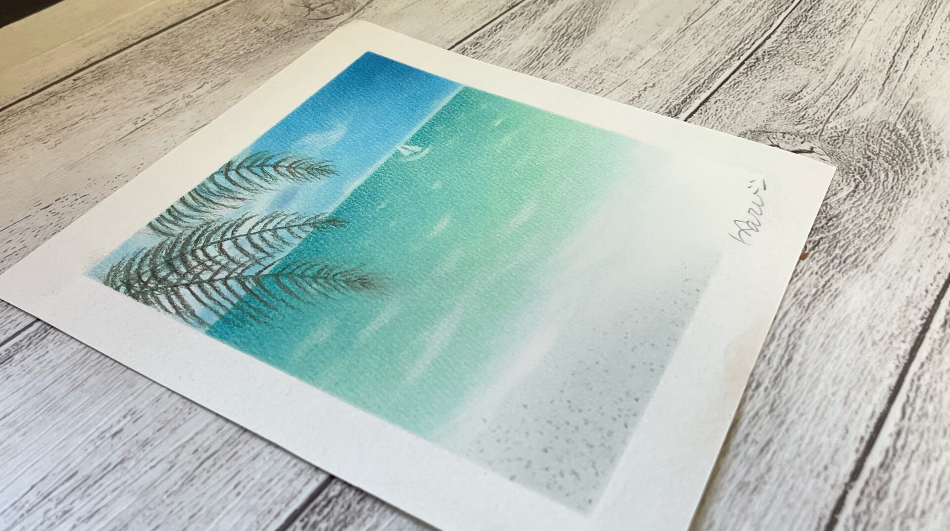 ロックアイランドビーチとパームツリー