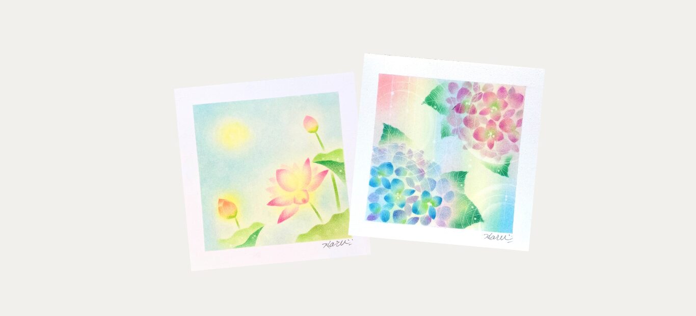 紫陽花と蓮